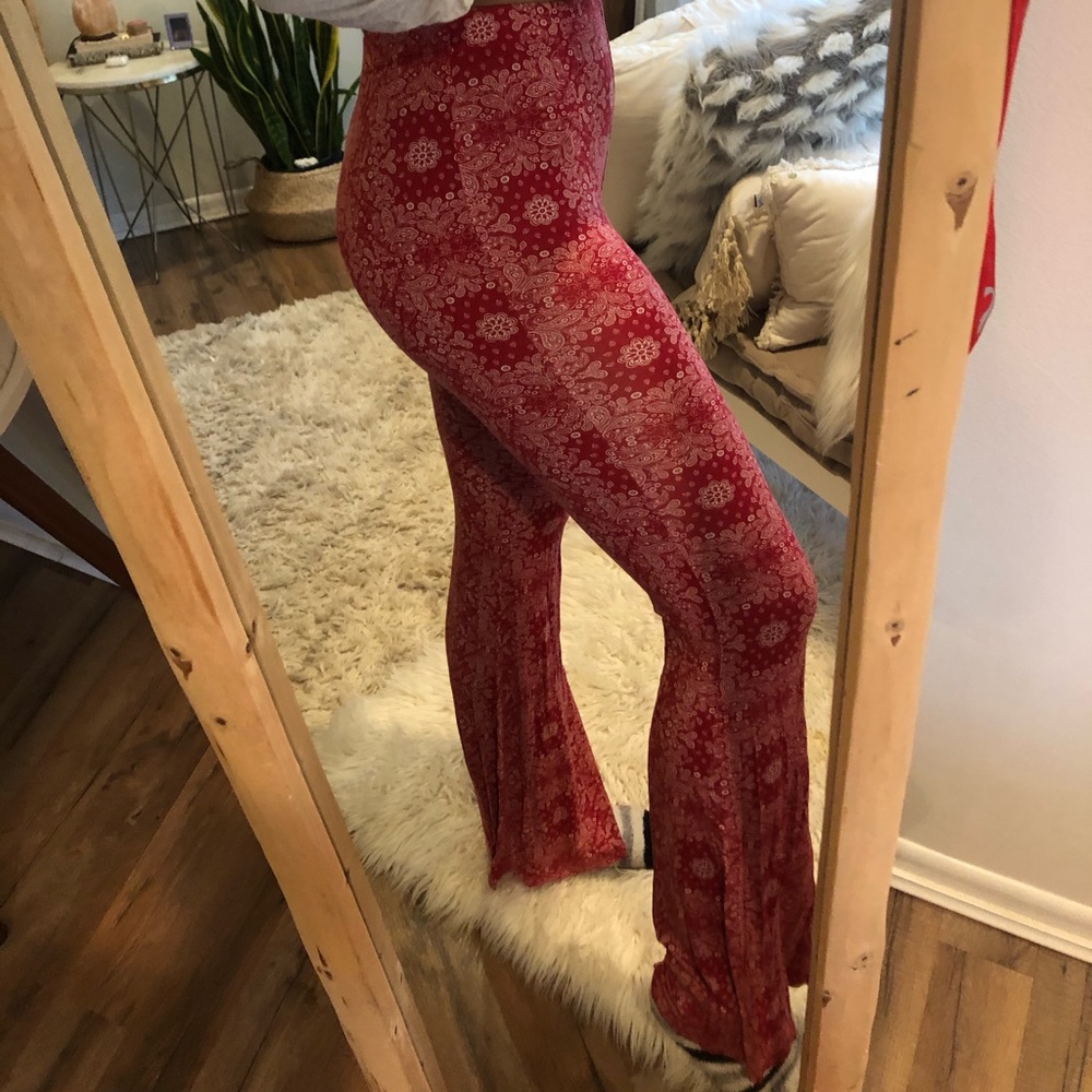 paisley kick flare pants